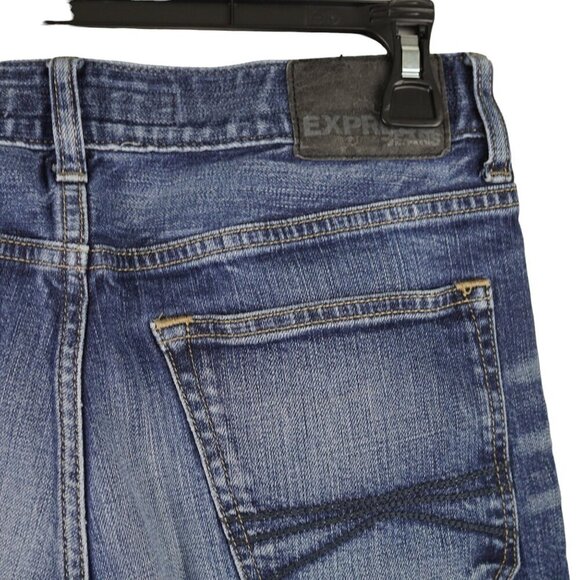 EUC Mens Express Jeans Classic‎ Straight Fit Blue Denim Size 30 x 30 - Picture 6 of 9